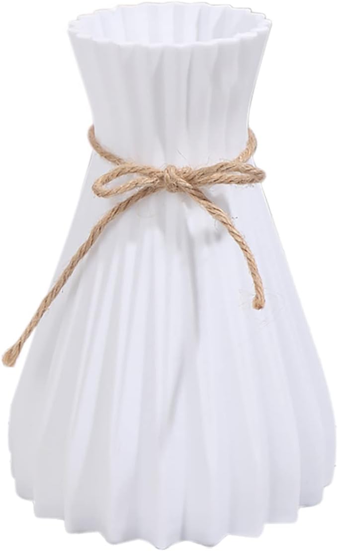Paper Folding Shape Plastic Vases with Rope