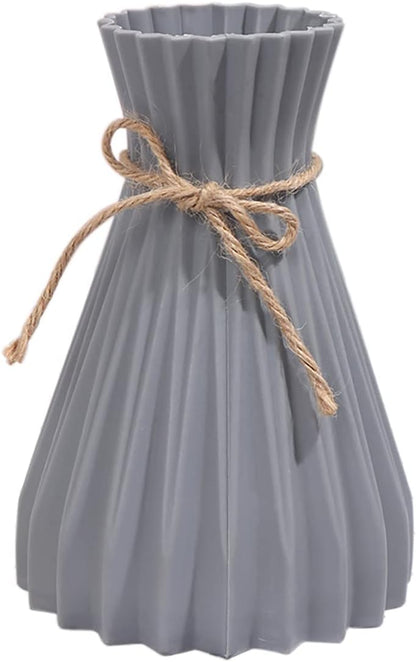 Paper Folding Shape Plastic Vases with Rope
