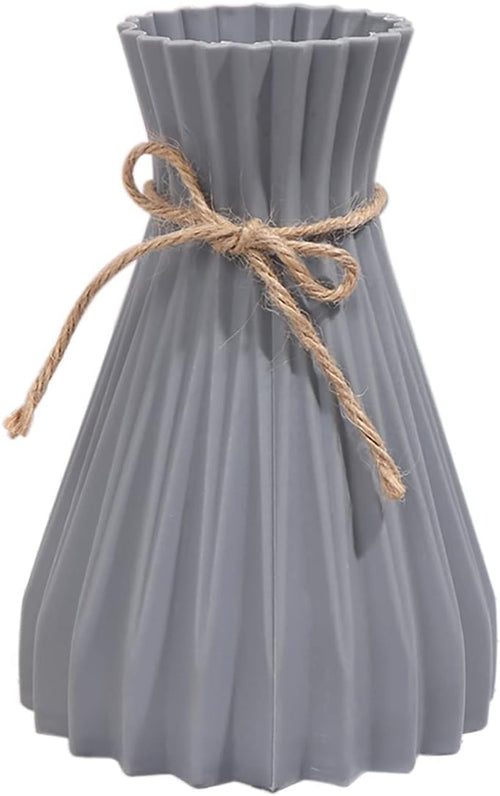Paper Folding Shape Plastic Vases with Rope