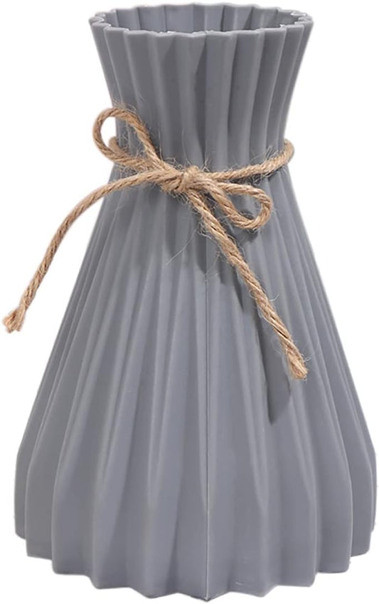 Paper Folding Shape Plastic Vases with Rope