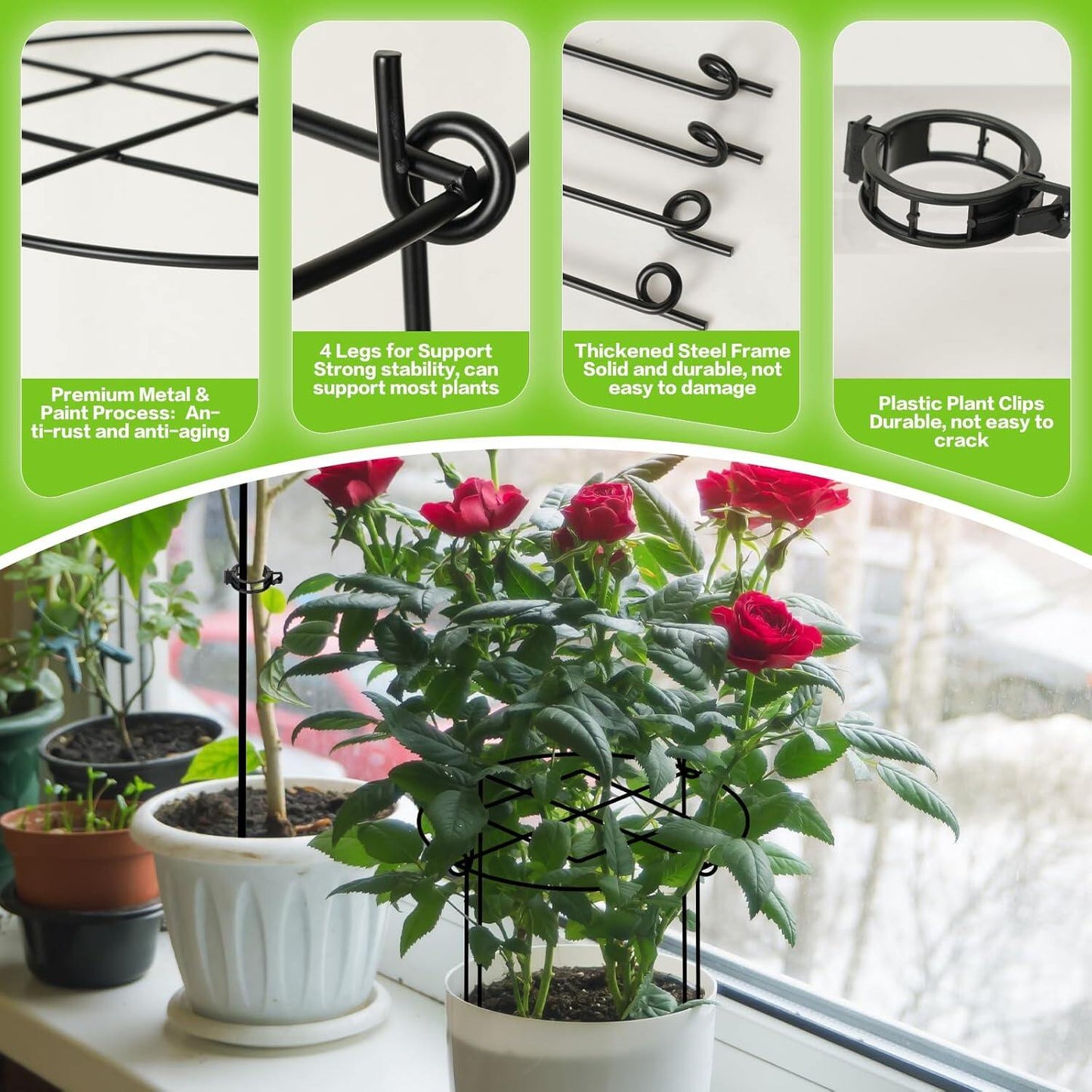 Peony Cages and Supports, Heavy Duty Metal Plant Support